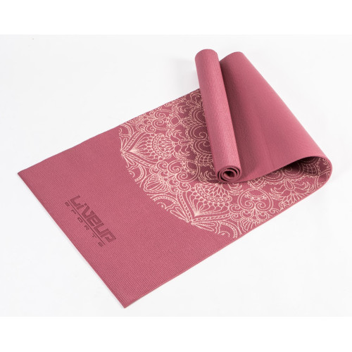 Килимок для йоги з принтом LiveUp PVC YOGA MAT