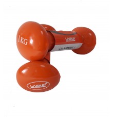 Гантелі вінілові пара LiveUp VINYL DUMBBELL EGG HEAD