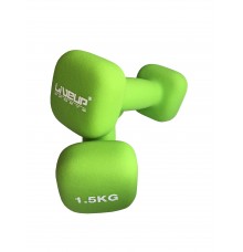 Гантелі неопренові пара LiveUp SQUARE HEAD DUMBBELL