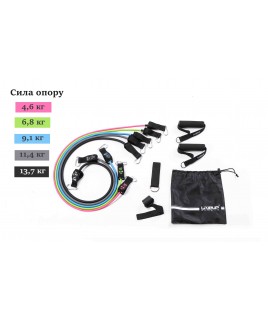 Набір еспандерів 5шт з кріпленнями LiveUp EXPANDER TUBE SET